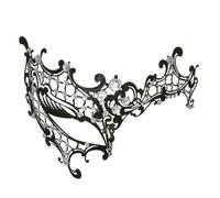 SLJYM Venetian Gold Plated Phoenix Metal Mask Shiny Rhinestone Masquerade Props