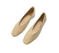 SLJYM Woman Spring Casual Square Toe Low Soft Soled Flats Ballerina Red Female Elegant Retro Buckle