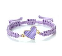 SLJYM Women Rope Bracelets Hand Woven Purple Thread Bracelet Cute Animal Pendant Bracelet Vintage Daisy Flower Bangle