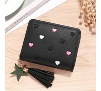 SLJYM Women Wallet Ladies Mini Small Short Tassel Wallet Cute Girl Zipper Pu Leather Coin Purse Female Hand Wallet Purse