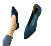 SLJYM Women's Flat Shoes Fashion Leisure Comfortable Walking Large Size Pointed Shallow Elastic Knitting face Versatile