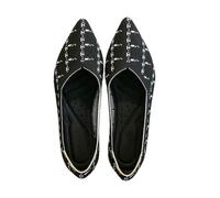 SLJYM Women's Flat Shoes Fashion Leisure Comfortable Walking Large Size Pointed Shallow Elastic Knitting face Versatile