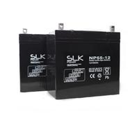 SLK Power Mobility Scooter AGM Battery Pair of 2 x 12v 55ah Reliable And long Lasting Replacement Batteries For Electric Scooters And Wheelchairs