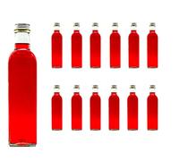slkfactory 500ml Glass Bottles with Screw Tops 12 Pcs Reusable Twist-Off Lids Airtight Glass Bottle for Home Made Sloe Gin Liqueur Schnapps Wine Soda Vodka Oil Vinegar Water - Maraska (12 x 500 ml)