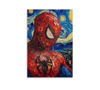 SLKJYX Graffiti Poster of Spiderman in Front Or Back on Canvas with Colorful City Wall Art Decorative Painting Mural Modern Decoration Hanging Art Poster 08x12inch(20x30cm)