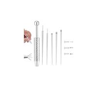 Sllaiss Piercing Taper Ball Grabber Changing Tool Set - Flat Back Earrings Applicator Tool 16G 18G Stainless Steel Threadless Insertion Pin Thread Assistant Tool Body Piercing Kit for Ear Nose Lip