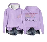 Sllowwa Women's Oversized Hoodie To The Person Behind Me Dear You Are Amazing Enough Unisex Long Sleeve Sweatshirt Aesthetic Pullover (001 Purple, XXXXXL)