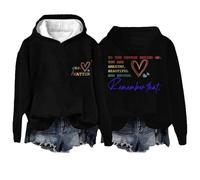 Sllowwa Women's Oversized Hoodie To The Person Behind Me Dear You Are Amazing Enough Unisex Long Sleeve Sweatshirt Aesthetic Pullover with (001 Black, XXL)