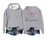 Sllowwa Women's Oversized Hoodie To The Person Behind Me Dear You Are Amazing Enough Unisex Long Sleeve Sweatshirt Aesthetic Pullover with (001 Grey, L)