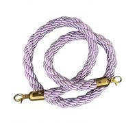 SLLSAGE Light Purple Stanchion Rope with Gold Plated Hook, Rope Safety Barrier for Crowd Control, Event Entrances, Queue Barrier, Grand Openings, Wedding, Movie Theaters, Hotels(Size:300 cm / 9.84 ft)