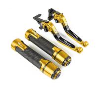 SLMPXSGH for Yamaha Tracer 700GT 2015 2016 2017 2018 2019 2020 Motorcycle Brake Clutch Levers Handlebar Handle Grip(Gold)