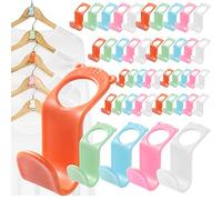 SLMT Clothes Hanger Connector Hooks 50PCS Space Saving Hanger Extender Hooks Closet Organizer for Plastic Hangers Velvet Hangers Wooden Hangers Wire Hangers Heavy Duty Hangers