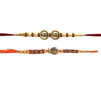 SLNDOKTG Rakhee For Brother Raksha Bandhan Bracelet Unique Design Rakhi Bracelet Multi Design Beads Rakhee For Brother Raksha Bandhan Bracelet Bhaiya Set of 2