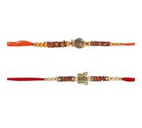 SLNDOKTG Rakhi for Brother, Rakhi Bracelet Designer Raksha Bandhan Rakhi, Wrist Bands for Loving Sibling/Brother Sister, Father & Friends Set of 2
