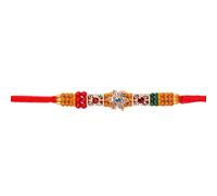 SLNDOKTG Set of 1 Rakhi for Raksha Bhandan Handmade Rakhi Bracelet With Stone Work Design For Brother Bhaiya Celebration Hindu Festival of Rakshabandhan