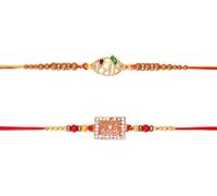 SLNDOKTG Set of 2 Traditional Rakhi Designer Rakhi- Best Handmade Rakhi For Loving Brother/Sibling/Rakhi For Brother, Rakhi Bracelet, Raksha Bandhan Rakhi, Raksha Bandhan Festival