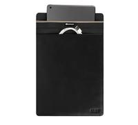 SLNT Faraday Bag Tablet Sleeve with Silent Pocket - Leather Signal Blocking Device Shielding for iPad, Samsung Galaxy Tab, Most Tablets, Travel, Privacy (Black Leather, X-Large)