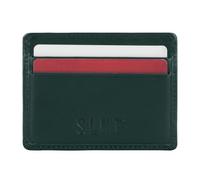 SLNT Napa Top Grain Leather RFID & NFC Signal Blocking Simple Card Wallet - Contains 4 Credit Card Slots and 1 Center Pocket - Clean, Sleek, Stylish Design - Slim and Lightweight Profile (Olive)