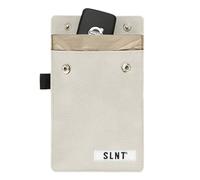 SLNT Signal Blocking Faraday Key Fob Case w/Silent Pocket - Car Anti Theft Device Shields Against All Signal Types, Includes RFID Blocking & Durable Faraday Bag, Fits Most Keyfobs (Natural, X-Small)