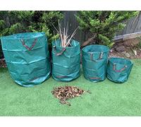 SLO UK Quality Heavy Duty Garden Waste Bags 4 Pack 60L 120L 272L & 500L Strong Reusable Freestanding Garden Sacks With Handles Capacity 952L