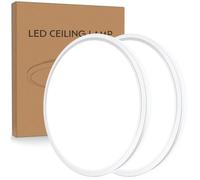 slochi [ 2 Pack] Bathroom Lights, 2050LM Round Ceiling Lights,6500K,150W Equivalent,Ultra-Thin,Small,Dome,Waterproof Modern LED Flush Mount Ceiling Lamp for Bedroom,Kitchen,Toilet,Utility RoomØ22CM