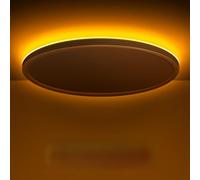 slochi Dimmable Ceiling Light, 24W Bathroom Ceiling Light with Remote Control, Night Light 1800k Warm, 3000-6500K Color Changing, 29CM Round Flush LED Ceiling Lights for Living Room Kitchen Bedroom