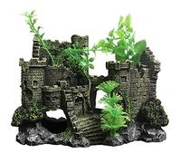 SLOCME Aquarium Medieval Resin Castle Decorations - Fish Tank Landscape Ornament Decoration Accessories,Castle Shelter for Aquarium Reptile Betta Fish