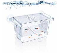 SLOCME Small Aquarium Breeding Box, Floating & Suction Cup Hang-On Fry Nursery Isolation Box for Shrimp, Baby Fish, and Small Aquatic Pets (S)