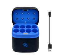 SLODA 8-Slot AA Battery Fast USB-C Battery Charger for 1.5V Li-ion & 1.2V NiMH/NiCD,Smart LED Display,Portable Magnetic Case