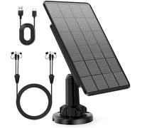 SLODA Trail Cameras Solar Panel,12V/1A 6V/1.5A Solar Battery Charger Kit Built-in Rechargeable IP66 Waterproof Lithium Battery for Hunting Game Cameras or Deer Feeder(3W 6000mAh)