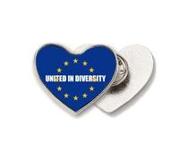 Slogan Aim Diversity Integration Heart Metal Pin Brooch Clip Love