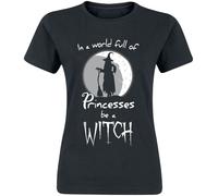 Slogans In a World Full of Princesses, Be a Witch T-shirt black L