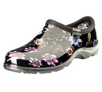 Sloggers Original Waterproof Rain and Garden Shoe for Women- Outdoor Slip-On Garden Clog - Made in The USA with Premium Comfort Insole and Arch Support, Ditsy Spring Black, 7 UK
