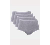 Sloggi 10028378 Basic+ Maxi Grey Brief 4 Pack Sizes 10-30