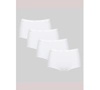 Sloggi Womens Cotton Briefs Maxi Basic+ Soft Gusseted in Various Colours- 4 Pack