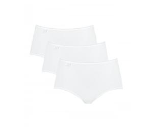 Sloggi 24/7 3-Pack Cotton Lace Midi Brief, White - 14
