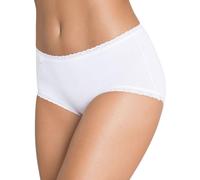 (22) 24/7 3-Pack Cotton Lace Midi Brief, White