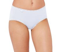 (22) 24/7 3-Pack Cotton Lace Midi Brief, White