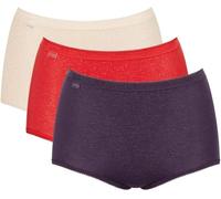 Sloggi Women's Basic+ Maxi Briefs – 3 Pack Holiday – Multi-Colour – Size 14