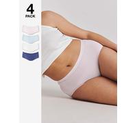 Sloggi 4Pk Basic Midi Knicker Blue Multi Blue Multi-Coloured 12