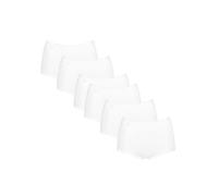 Sloggi 6 pk Cotton Rich High Waisted Full Briefs White