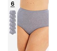 Sloggi 6Pk Basic Maxi Knicker Grey Mix Grey Mixed 12