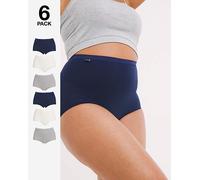 Sloggi 6Pk Basic Maxi Knicker Navy Mix Navy MIX 10