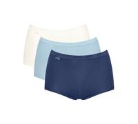 Sloggi Basic+ 3-Pack Cotton Maxi Briefs, Provincial/White/Water - 10
