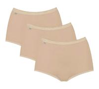 Sloggi Maxi Briefs Basic+, Cotton, Pack of 3, Beige