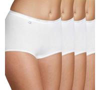 Sloggi Womens Basic+ Maxi Briefs 4 Pack - White Cotton - Size 2XL