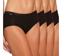 Sloggi Midi Briefs Basic 4-Pack Cotton Black Size 16