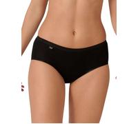 Sloggi Womens Basic+ Midi 2P - Black Cotton - Size Small