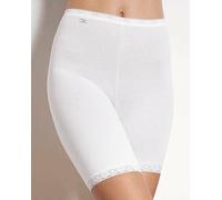 Sloggi Basic Long Briefs - No VPL, 95% Cotton Lined - White Size 14 UK