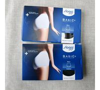Sloggi Basic+ Maxi 2-Pack Brief UK22 Black Womens Knickers